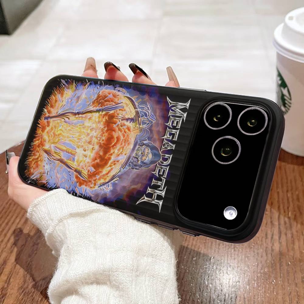 M-Megadeth Logo Phone Case For IPhone 17 16 15 14 Plus 11 12 13 Pro Max Shockproof Protection Soft Back Cover