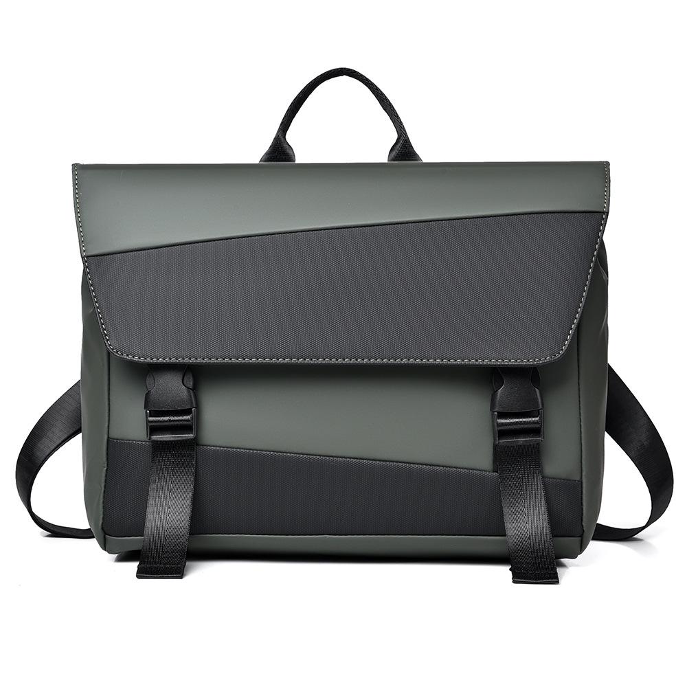 

Мужская сумка кроссбоди большой вместимости для бизнеса и путешествий - Универсальная, простая, модная сумка-мессенджер для повседневного спорта армия зеленый