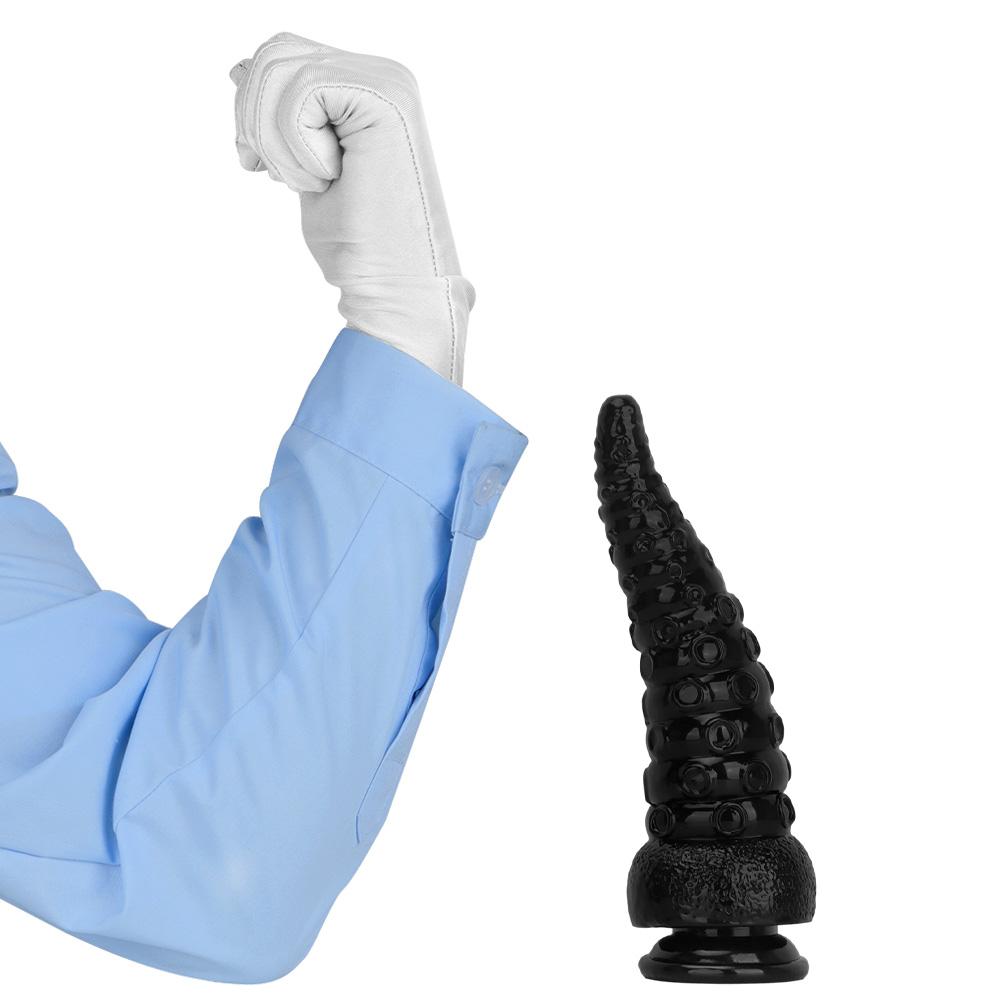 Black PVC Dildo Penis with Suction Cup Butt Plug Fisting Sex Toy Strap On Cock Big Dick Realistic Cock