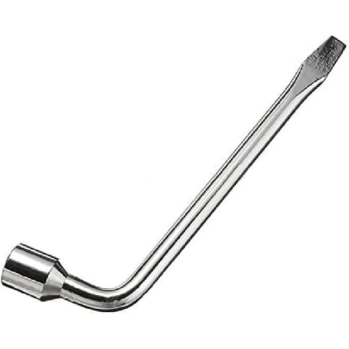 Car Spare Tire Wrench, 19Mm L-Type Hexagon Slotted End Socket Repair Tool Car Spare Tire Lug Wrench For Jack