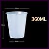 Thickened Plastic Transparent Cup Disposable Milk Tea Cupd Iced Coffee Latte Cold Drink Packaged Cup with Lid Hot and Cold Dual Use Drinking Utensils