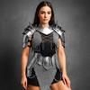 Women’s Medieval Knight Costume Handcrafted Steel Chainmail Armor Set for LARP, Cosplay And Renaissance Fairs