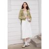 BETU Women's White Pleated A-Line Skirt
