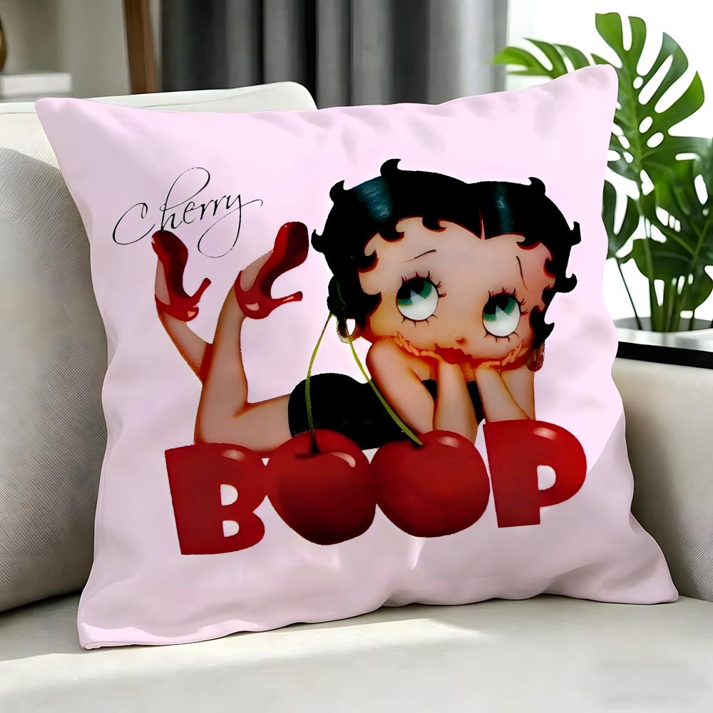 Cartoon Betty Boop Cushion Cover Cushion Cover Set 4Pcs 50X50 45X45 40X40 Pillowcase Decorative Sofa Home Decor