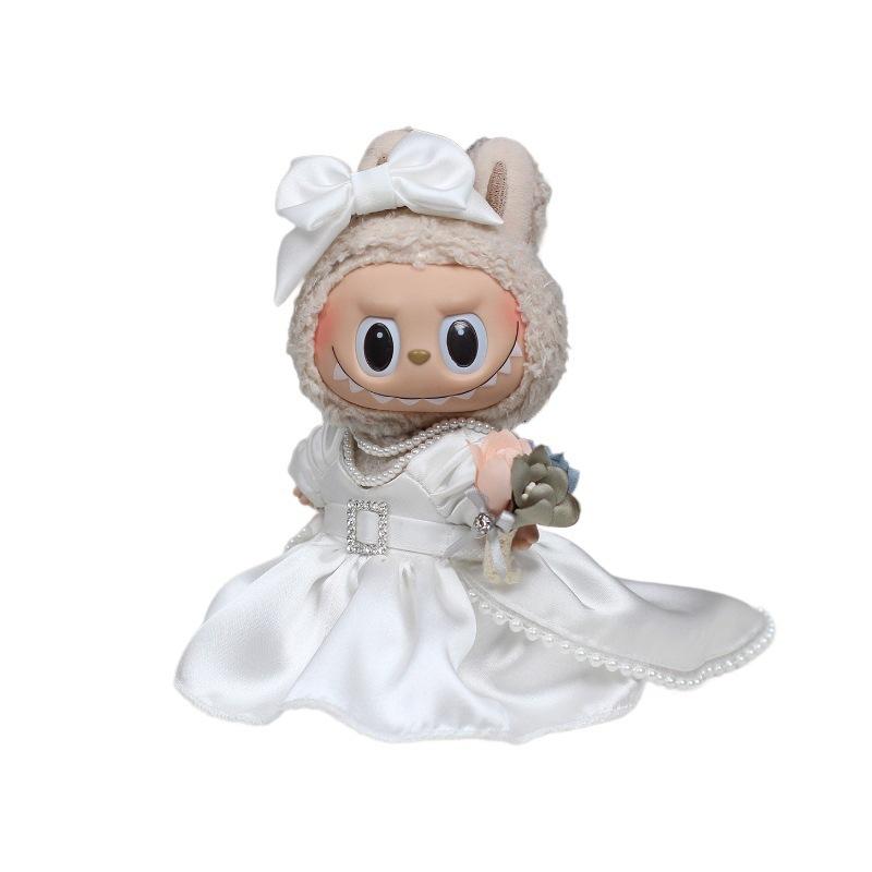 Labubu Doll Clothes Pendant Exquisite Korean Wedding Dress Series Doll Clothes
