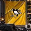 Arazzo da Appendere a Parete Stampa Pittsburgh Penguins Tessuto per Soggiorno Camera da Letto Decorazione per la Casa