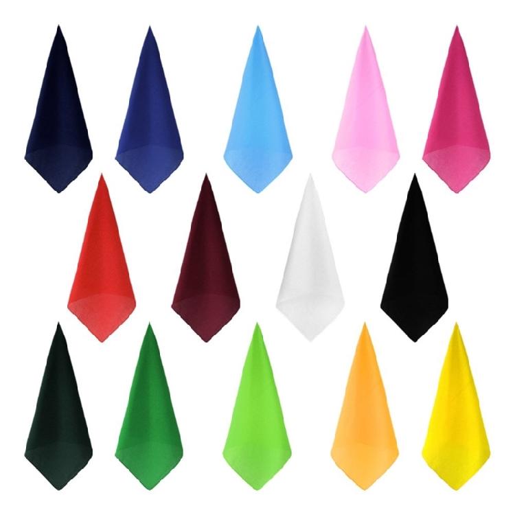 Solid Color Handkerchief for Ladies Square Hankies Lacy Large Bandana