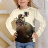 Rock Band Gorillaz Children's 3D Digital Printing Girl Fashion Trend Round Neck Long Sleeved T-shirt