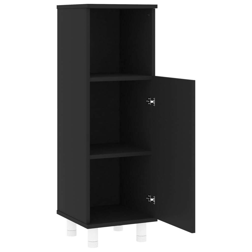 Bathroom Cabinet Black 30 x 30 x 95 cm Particleboard