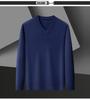 Men's Wool V-Neck Sweater - Spring/Autumn Knitwear for Middle-Aged Men - Warm Base Layer