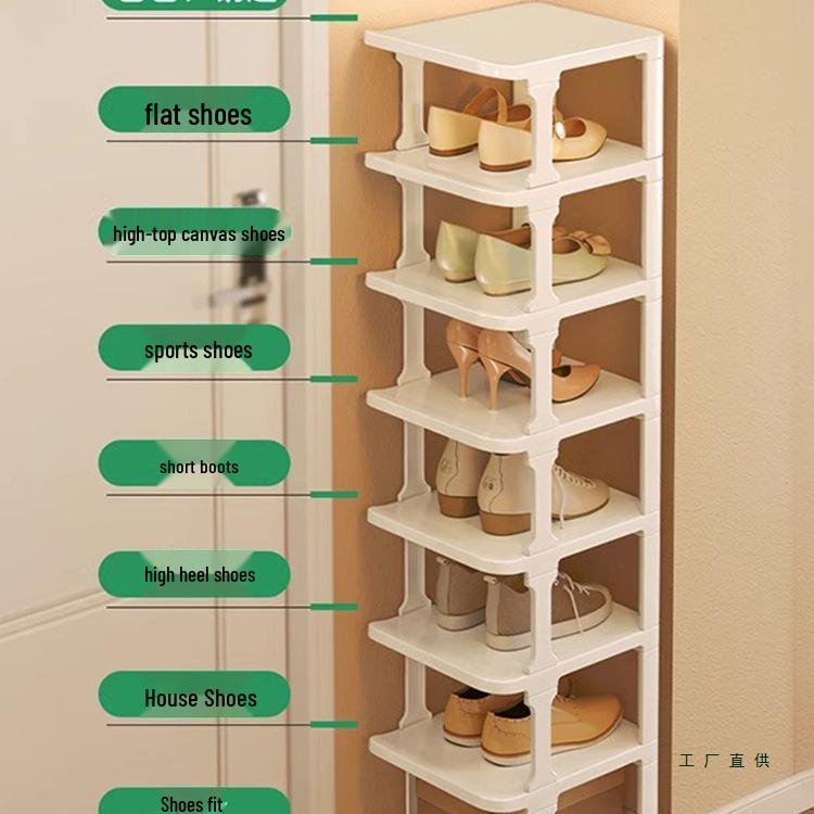 Multi-layer Shoe Rack for Narrow Entrances - Compact Indoor Storage for Dorms & Rental Homes