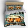 Beer mugs and text. Bedding sets Duvet cover sets Duvet covers Pillowcases(1* Duvet Cover 2* Pillowcases without duvet insert)