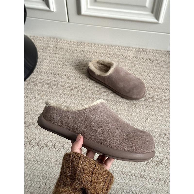 Winter new bag head wool slippers small potatoes ugly cute shoes fluffy slippers women's outer wear