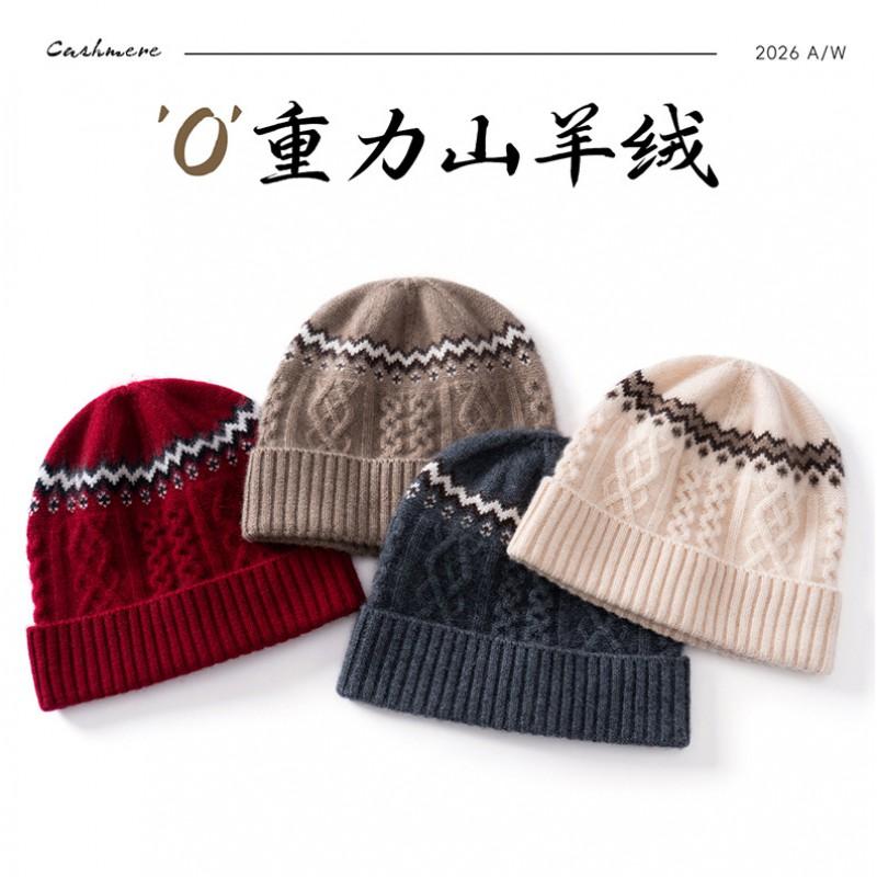 Warm Wool Blend Knit Beanie Hat Women Men Winter Outdoor Cycling Ear Protection