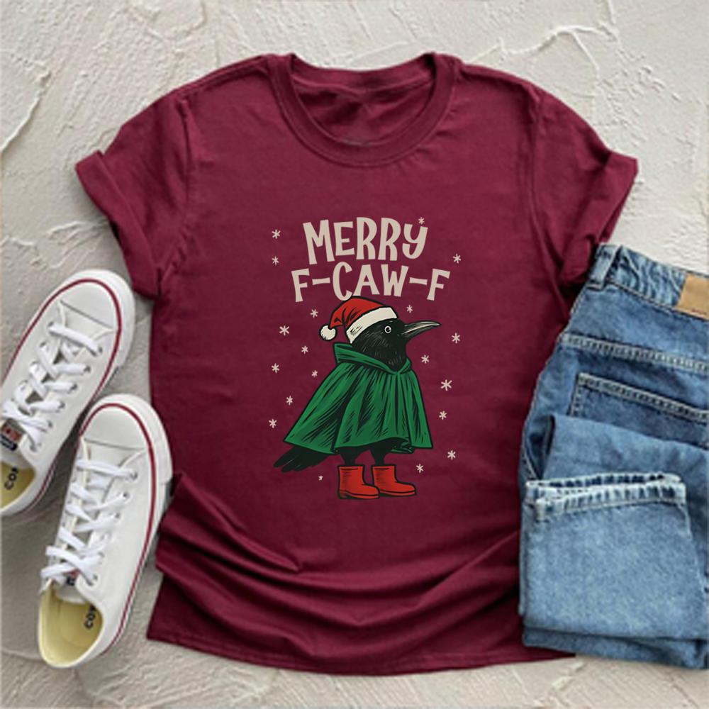 Christmas FCawF Tshirt Funny Christmas Shirt Winter Holiday Tshirt Unisex Women Printed Graphic Tees Unisex Short Sleeves Tops