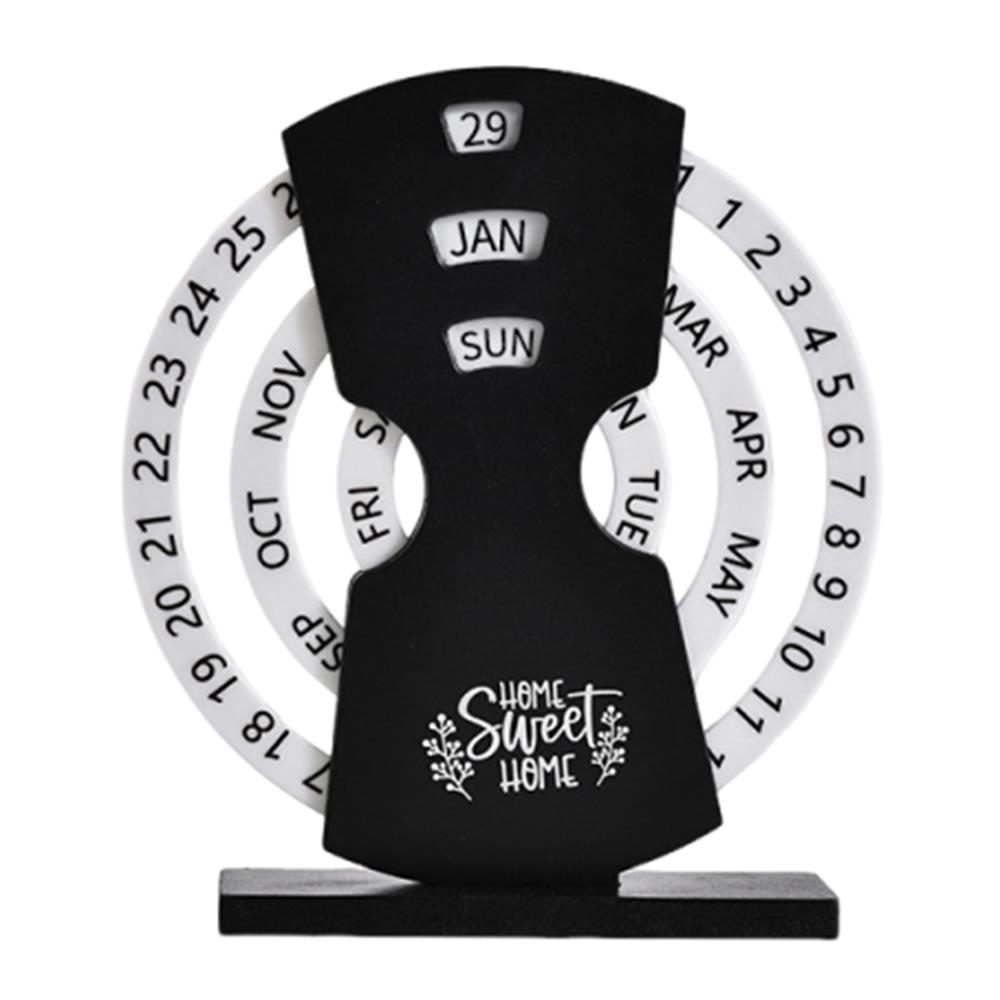 Adjustable Manual Rotating Desk Calendar Eternal Desktop Calendar  Student Dormitory