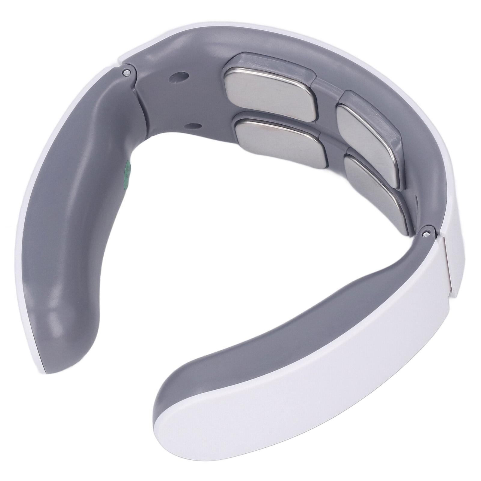 

Электрический импульсный массажер для шеи, белый, 6 режимов, 9 уровней, эргономичный, горячий компресс, интеллектуальная шея