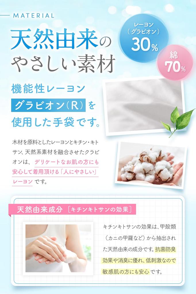 Moisturizing Gloves for Hand Made in Cotton Gloves with Clavion x Moisture Sleep Moisturizing Hand Care x 4 Dermatologist-approved Conditions, Japan,