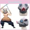 Fantastisk Demon Slayer Kimetsu No Yaiba Hashibira Inosuke Latexmask för Cosplay-evenemang