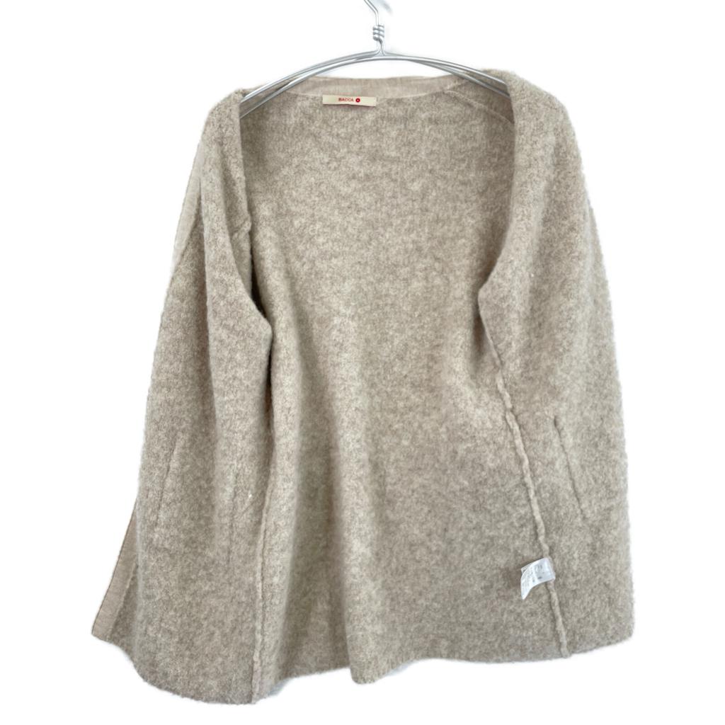 BACCA Beige Beige Alpaca Roof Belted Cardigan Tops S beigeUsed