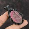 Rhodonite Pendant Copper Wire Wrapped Pendant Natural Gemstone Pendant Dainty Copper Jewelry Handmade Pendant Gift For Him Wire Wrap Jewelry
