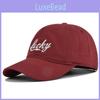 Lucky Embroidered Duck Tongue Baseball Cap Sun Hat For Men And Women