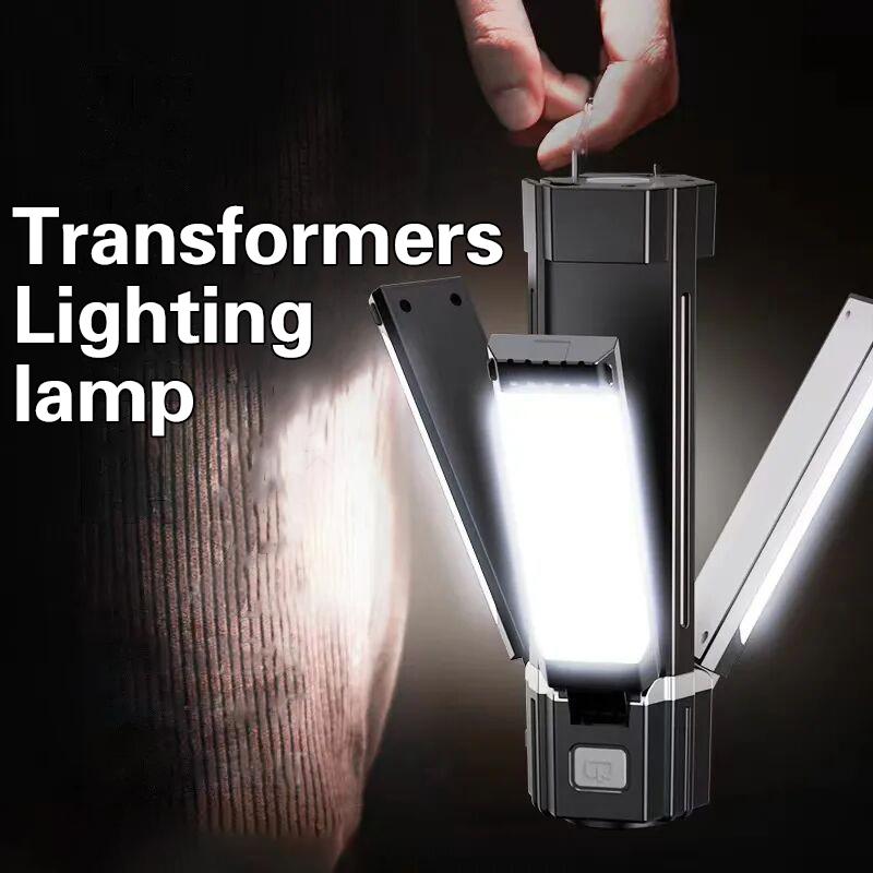 Rechargeable Outdoor Camping Light Tent Lamp Portable Foldable Flashlight Emergency Power Bank Work Floodlight
