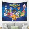 Anime Digimon Cartoon  Tapestry Decor Art Aesthetic Tapestries for Living Room Bedroom Home Wall Cloth Wall Hanging