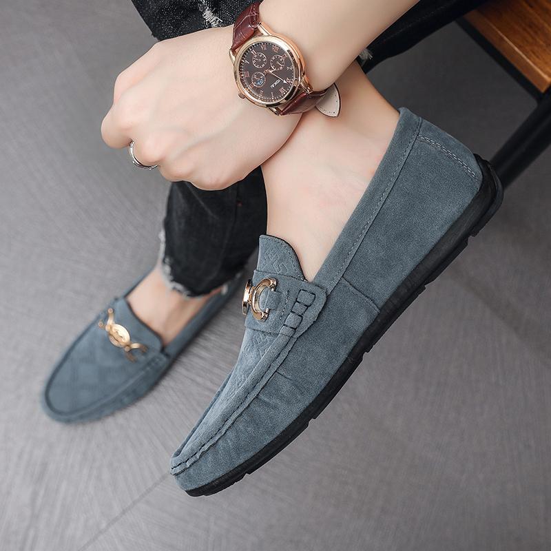 Suede Men Casual Shoes Breathable Comfort Slip-on Mens Driving Shoes Luxury Brand Men Loafers Mens Lazy Shoes Moccasin