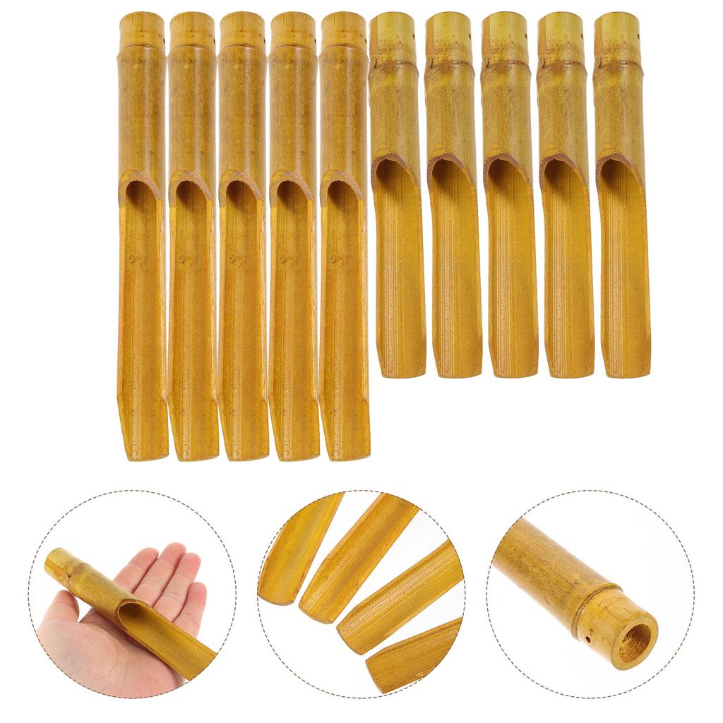 10 Pezzi Componenti Campanelli a Vento in Bambù Ciondolo da Appendere DIY Tubo Campanelli a Vento Esterno Materiale Vuoto Vintage