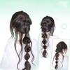 45cm Summer Ins Style Synthetic Braided Bubble Braids Wig Clip Sweet Girl Natural Fluffy Twisted Ponytail Hair Extension