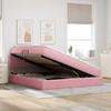 Storage Bed with Mattress Pink 160 x 200 cm Velvet