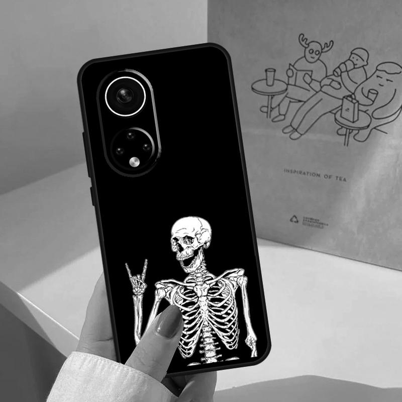 Rock and Roll Skull Case For Honor Magic 8 Pro 7 6 5 Lite Cover For Honor 200 400 50 70 90 X8a X8b X9a X9b X9c