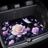 1Pcs Purple Rose Butterfly Car Trunk Mat Anti Slip Cargo Liner Waterproof Storage Protector for SUV Sedan
