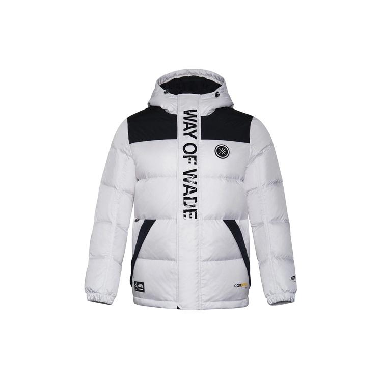 Li-Ning x Way of Wade Lifestyle Down Jacket  White Black  Men s AYMR131-2 M