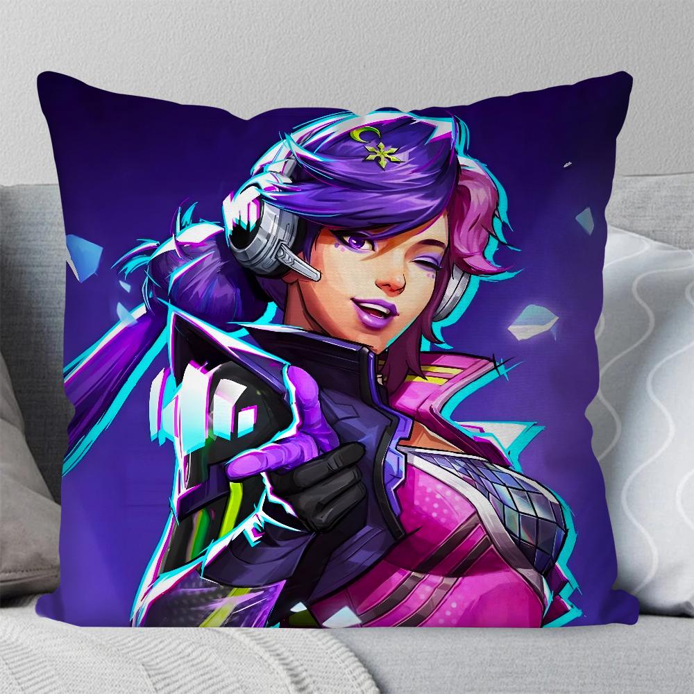Luna S-Snow Game M-Marvel Rivals Pillow Case Square Pillow Bedroom Sofa Leisure Comfort CushionLiving Room Home Decoration 40X40