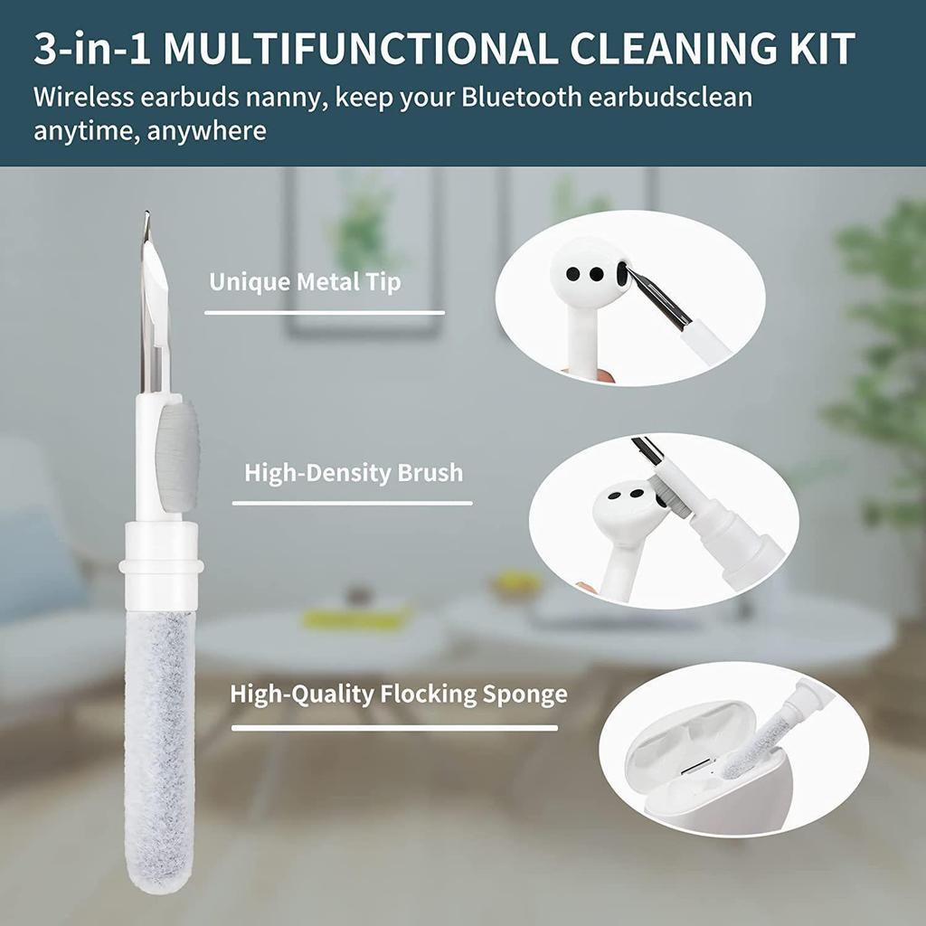 Multifunctional Bluetooth Earphone, Keyboard, Camera, and Phone Cleaner with Dust Removal Pen and Cotton Brush