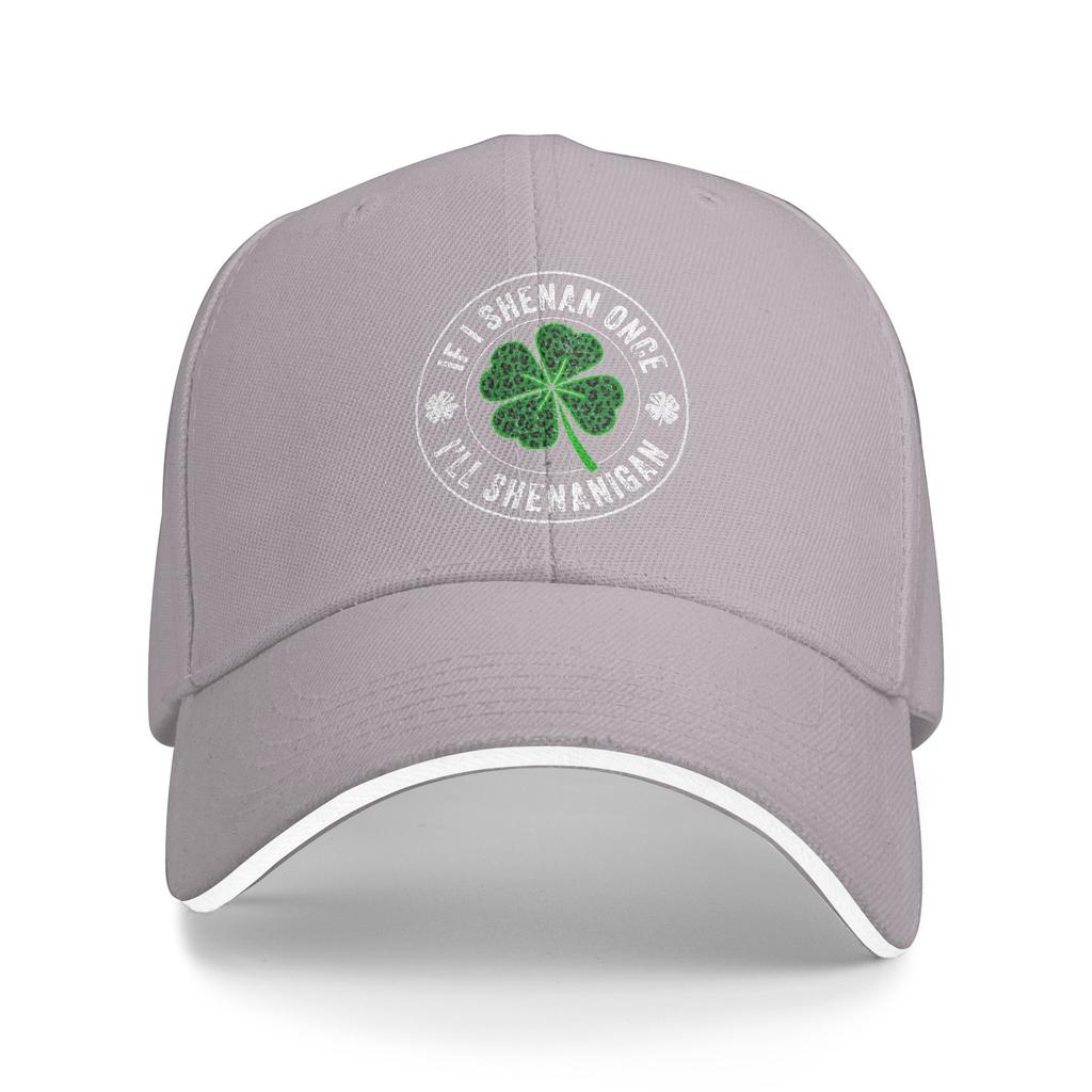 St Patricks Day If I Shenan Once I'Ll Shenanigan Baseball Cap Summer  Trucker Hat Skate Snapback Cap Women Men Baseball Caps
