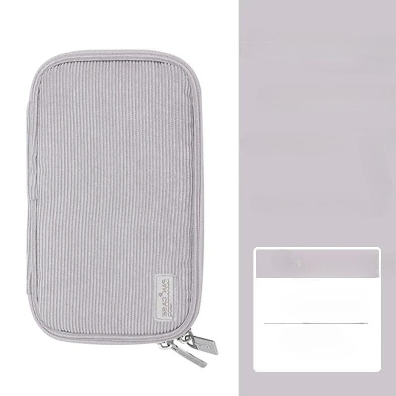 1Pcs Multifunctional Pencil Case Student Plate Tray Box Corduroy Pencil Box Large Capacity Cute Creative Multi Functional Storage Box