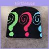Colored Fashion Question Mark Pattern Neutral Casual Warm Knitted Hat Autumn For