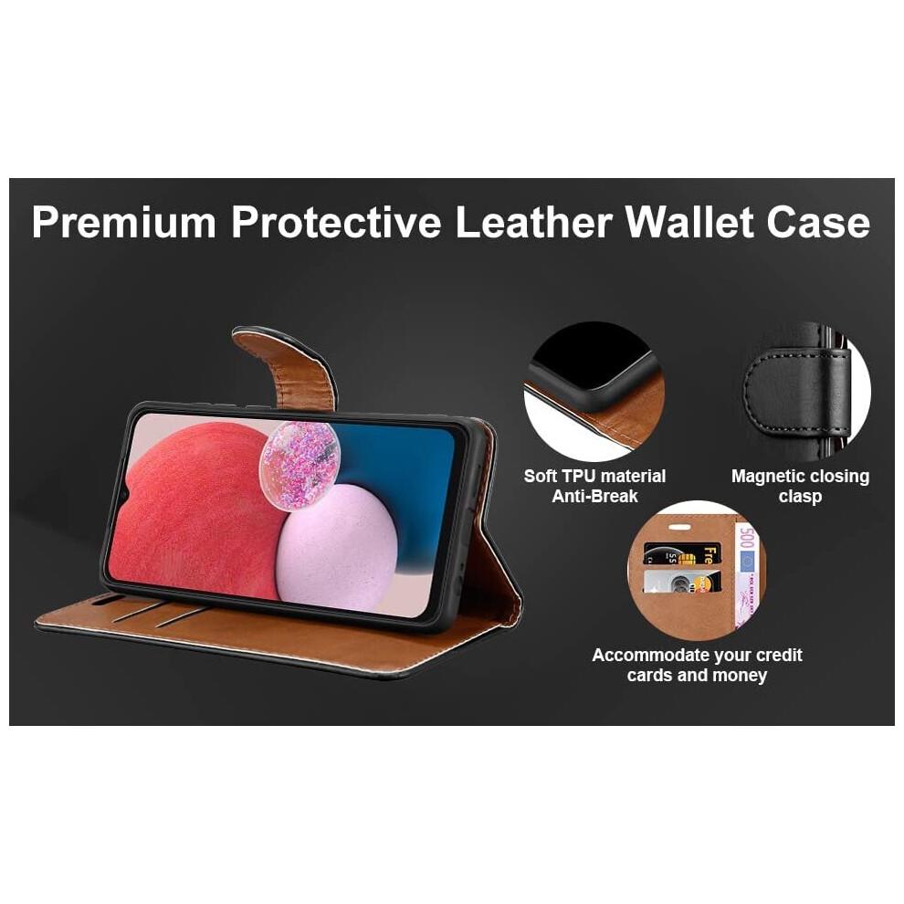 (Blue) Samsung Galaxy A13 4G Phone Wallet Leather Case