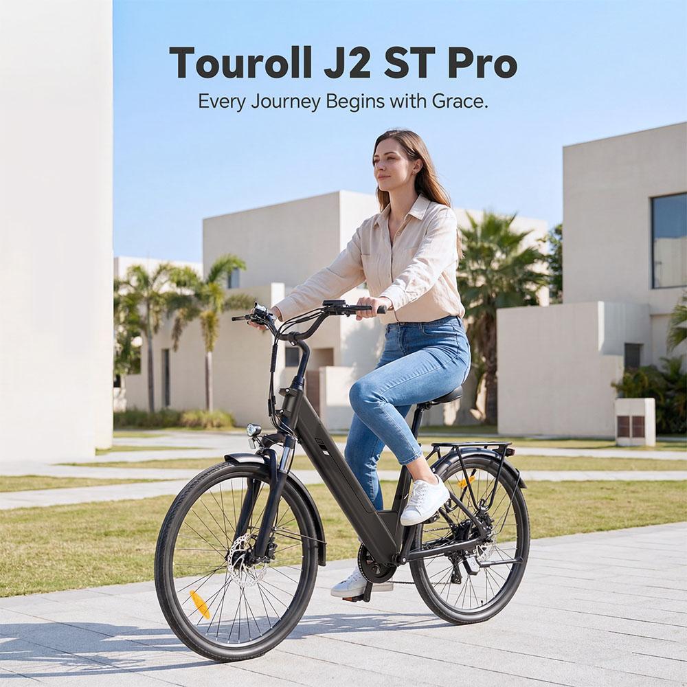 Touroll J2 ST Pro Hydraulic Disc Brake Electric Bike – 45Nm Motor, 100km Range, Step-Through Urban Commuter