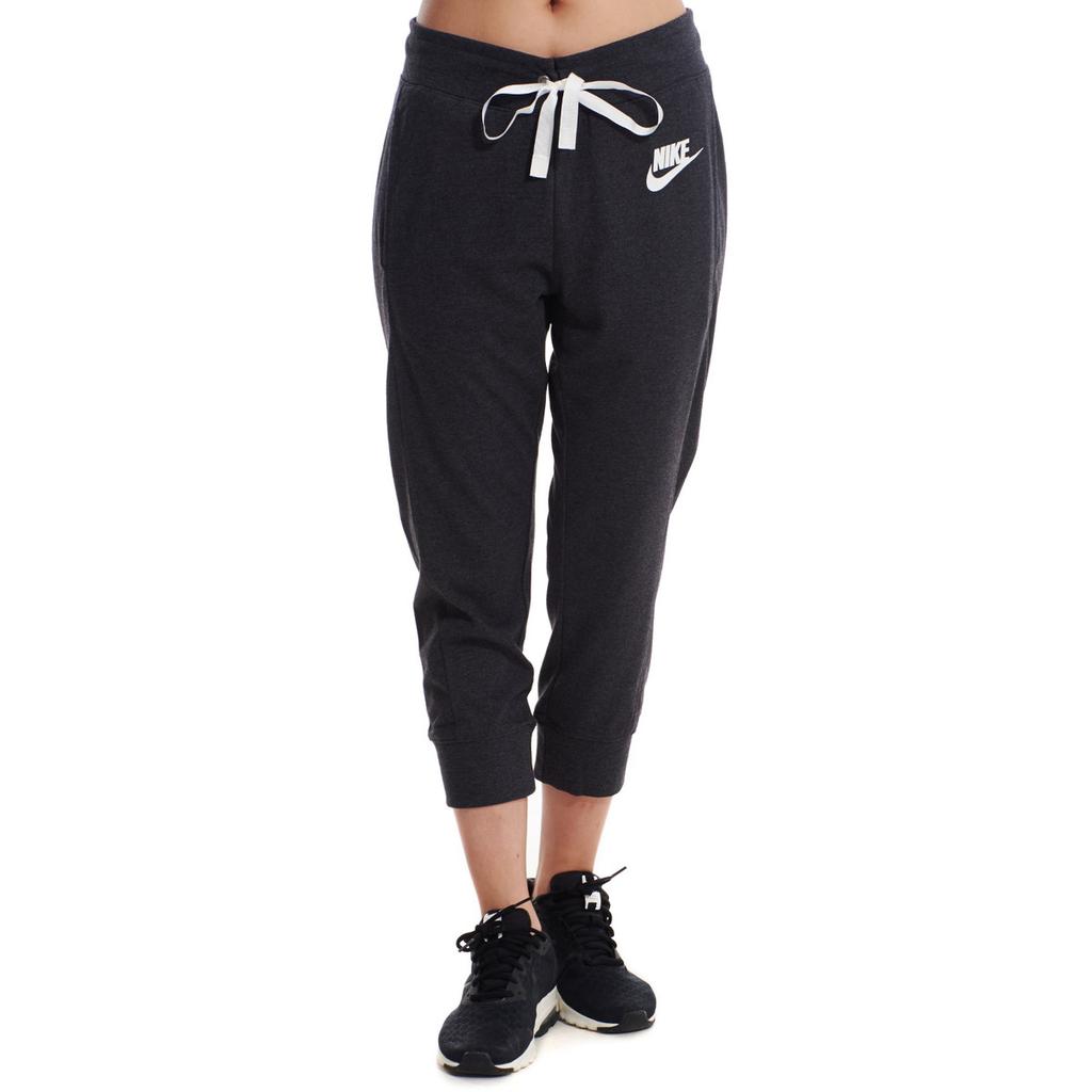 New Nike Women'ss Letter Logo Knit Sweatpants 'Black/Gray' 854964-032