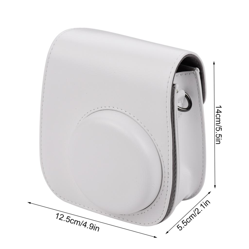 Portable Instant Camera Case Bag Holder PU Leather with Shoulder Strap Compatible with Fuji Mini 11