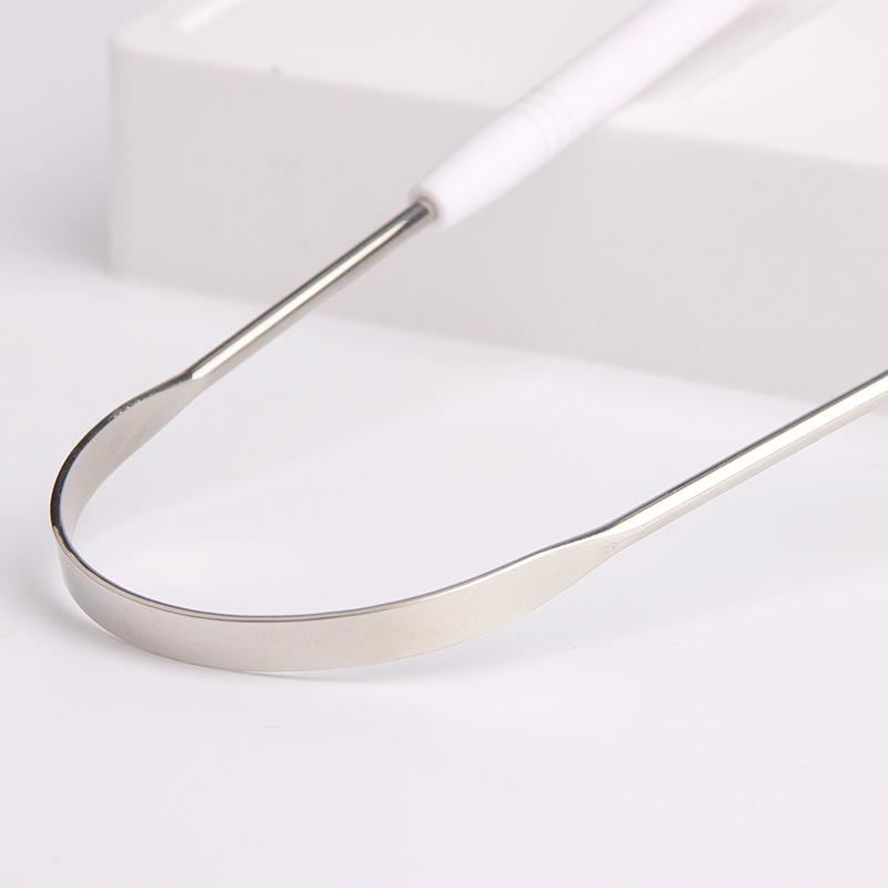 Stainless Steel Tongue Scraper & Brush - Oral Hygiene Tool