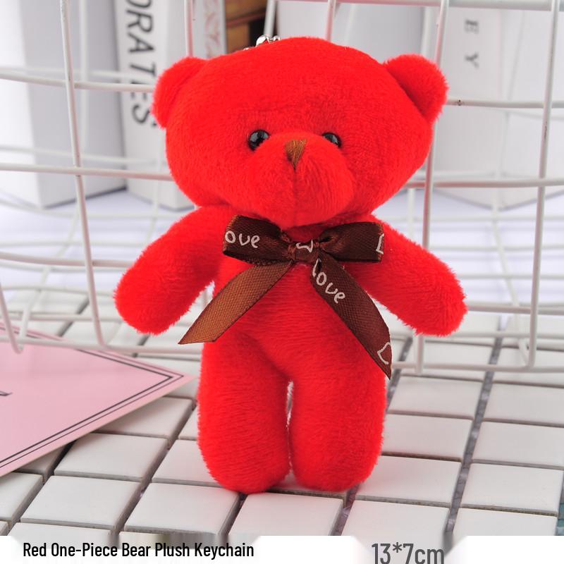 Teddy Bear Plush Doll Keychain - Creative Small Gift for Children