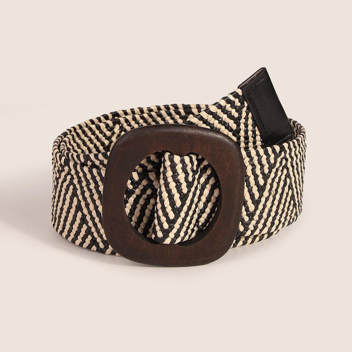 

Новый ремень с пряжкой-штифтом, рафия, натуральный стиль, универсальный, для отпуска, летний, богемный, женский 100cm