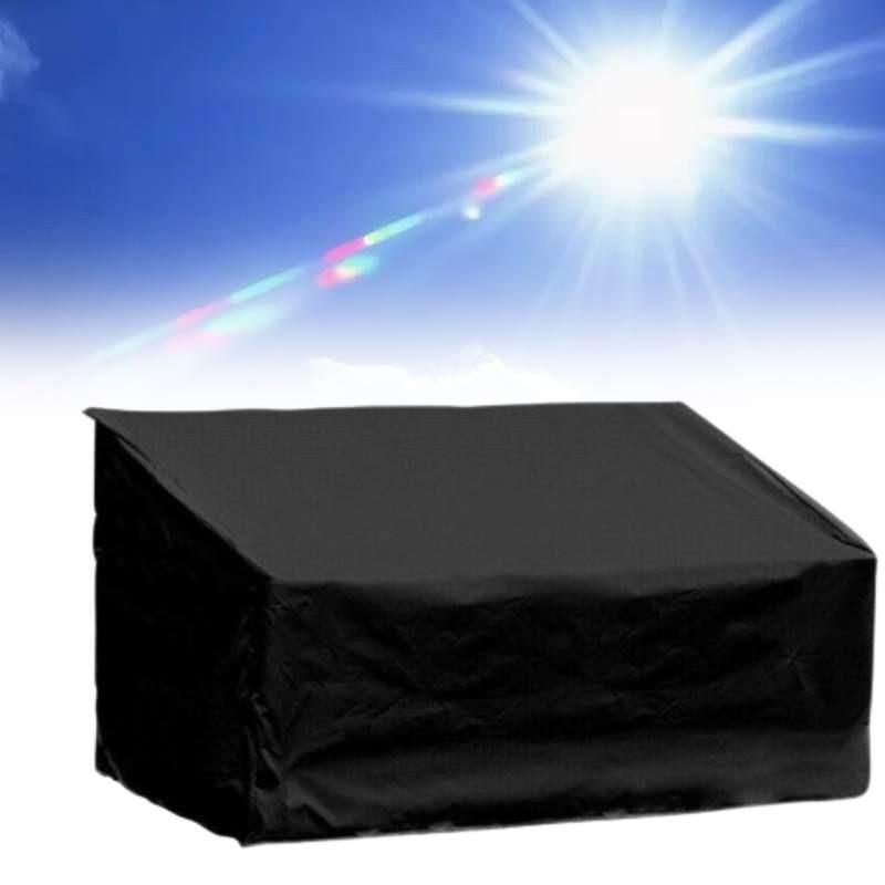 Premium Schwarzer Oxford-Stoff Bankabdeckung Wetterfest Für Gartenmöbel