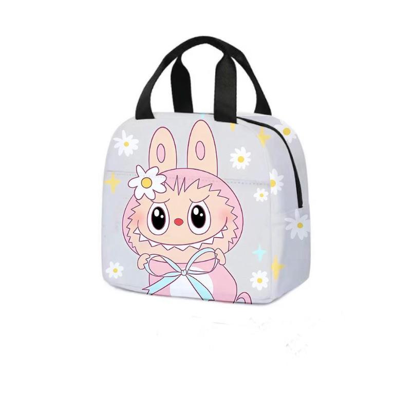 Labubu Cartoon Lunch Tote: Insulated Aluminum Foil Bento Bag for Students  5374