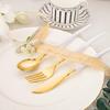 I00000 60 Pcs Gold Plastic Silverware Heavy Duty Gold Plastic Cutlery Super Bowl Party Disposable Silverware Set Includes 20 Go